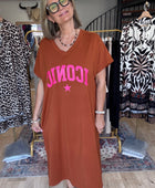 Robe teeshirt terracotta iconic