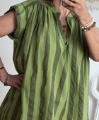 Robe rayée vert TU 42/50
