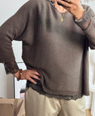 Pull Oscar marron