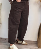 Jeans balloon marron