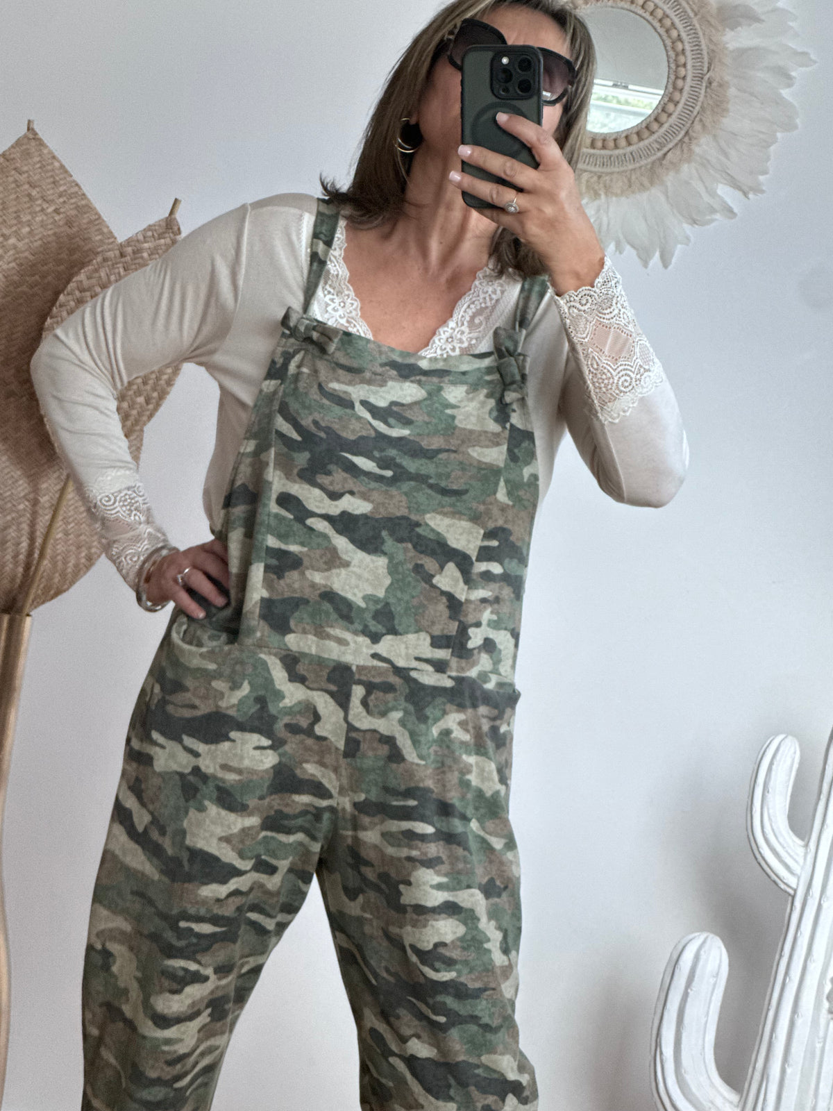 Salopette camouflage kaki