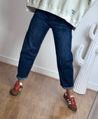 Jean barrel bleu denim