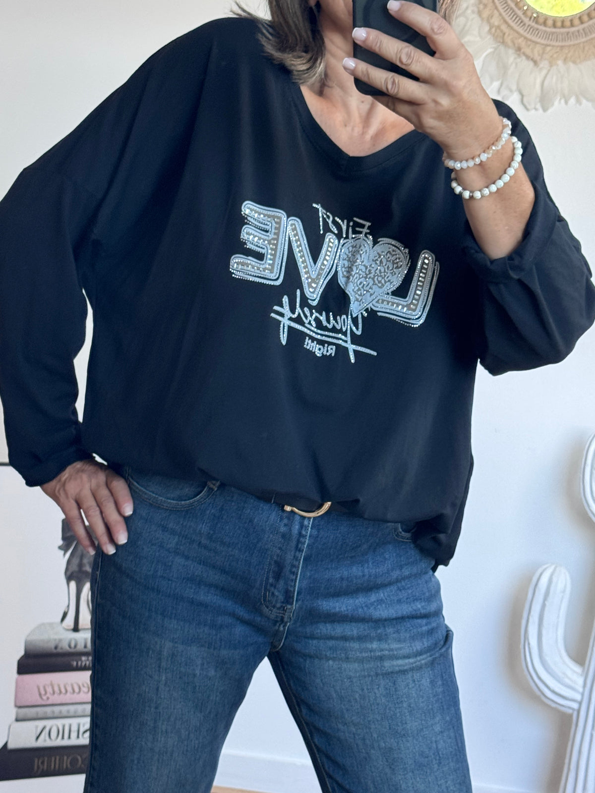 Teeshirt love noir