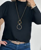 Pull maille col cheminé