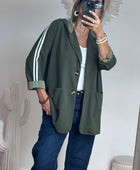 Veste casuel kaki jolie forme