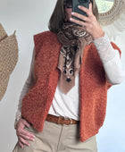 Veste sans manches terracotta