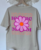 Teeshirt beige iconic et fleurs