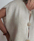 Gilet mohair beige