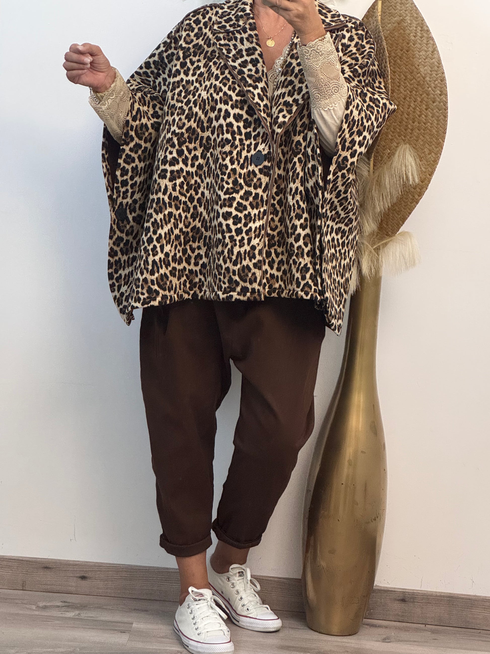 Veste poncho Léo