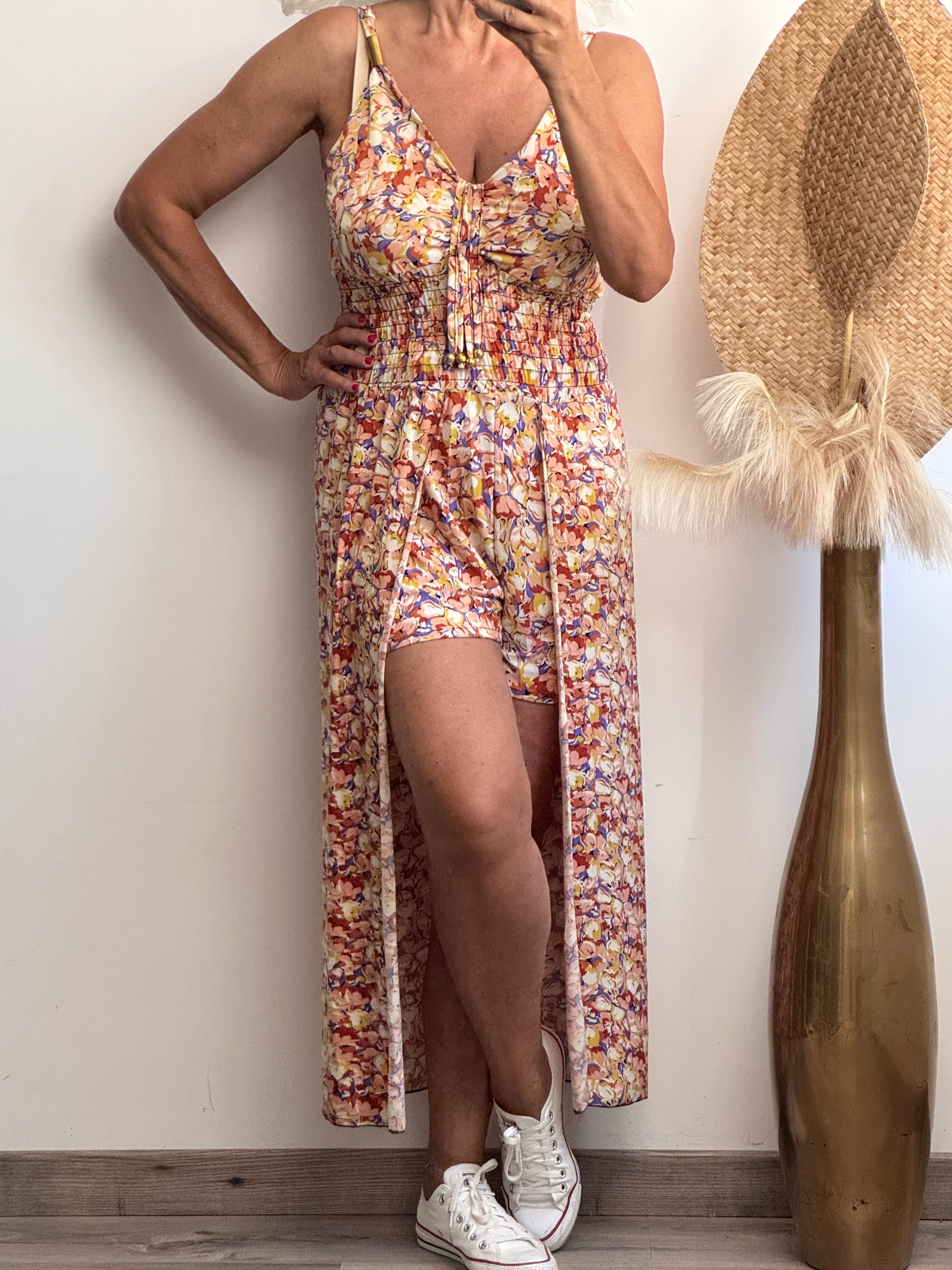 Robe short multicolore