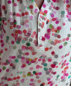 Blouse brodée bulles multicolores