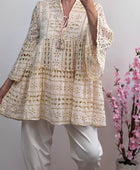 Tunique ou robe d’été bohème rose poudré