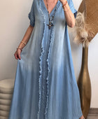 Robe longue bohème bleu TU 38/46