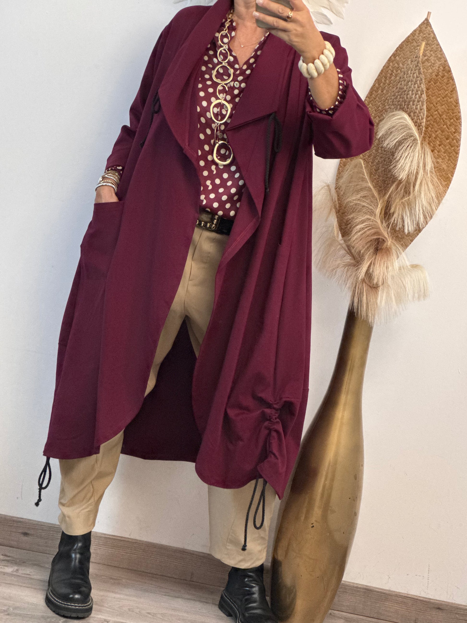Manteau Arthur lie de vin