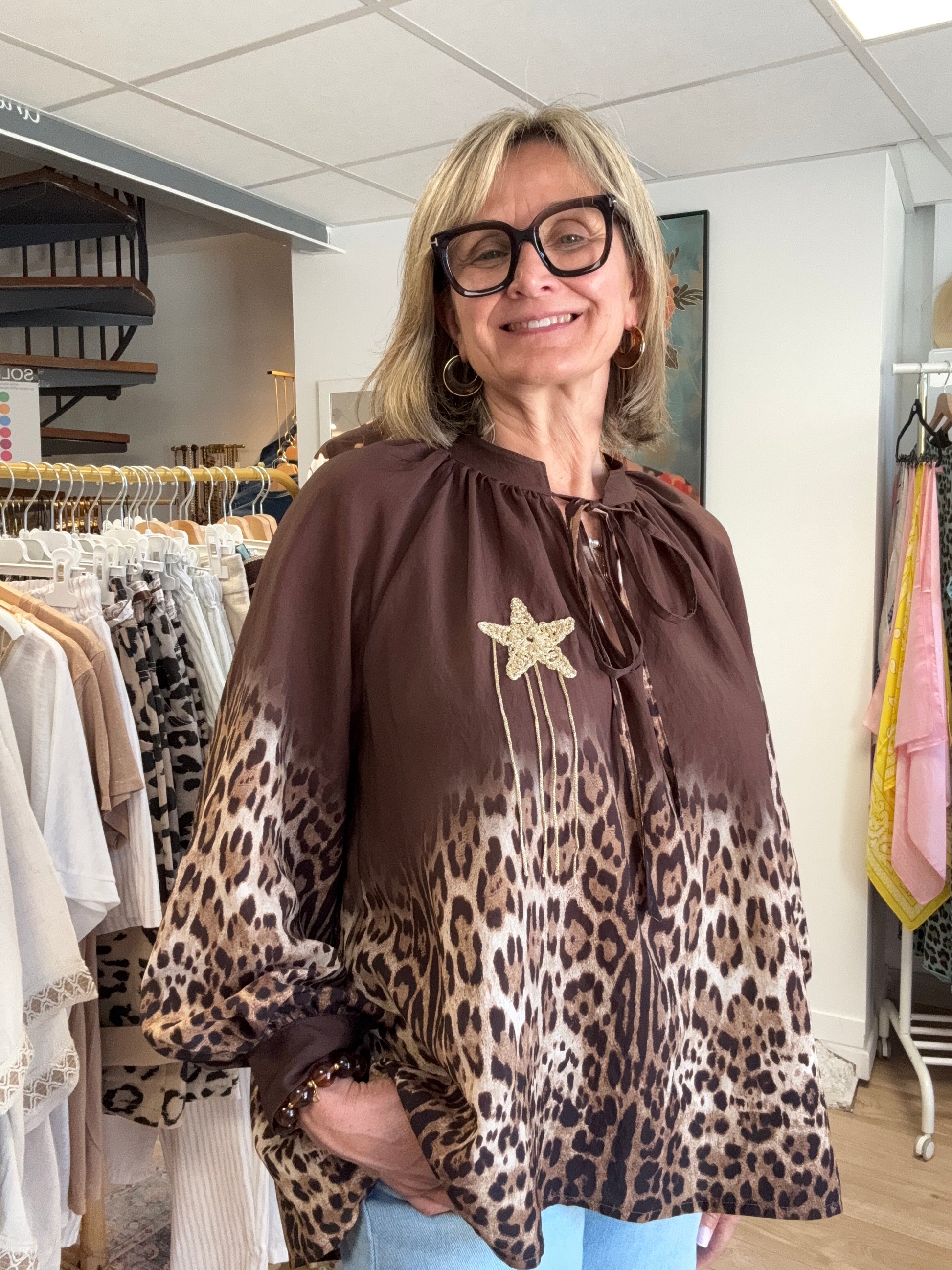 Blouse étoile dorée