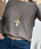 Pull maille col rond