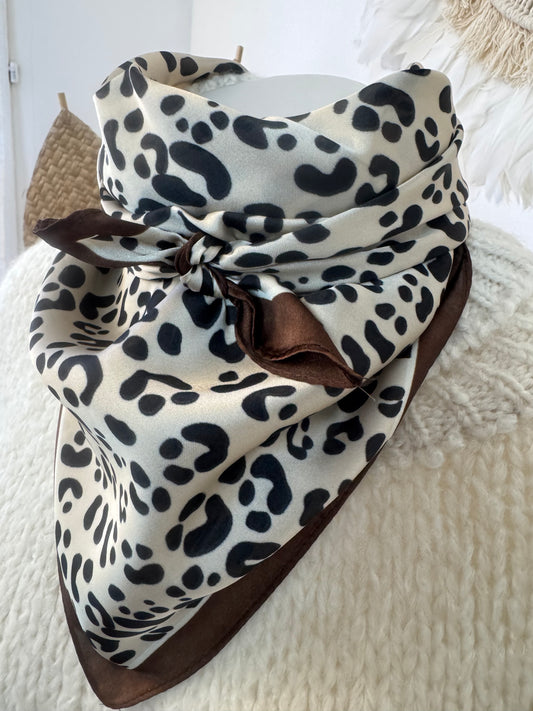 Carré foulard Léo 2 imprimés