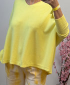 Pull oversize copine jaune TU 40/54