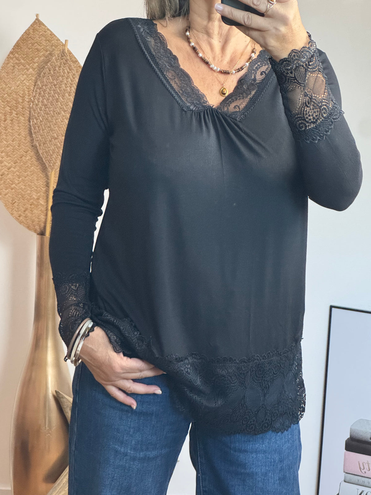 Top dentelle noir