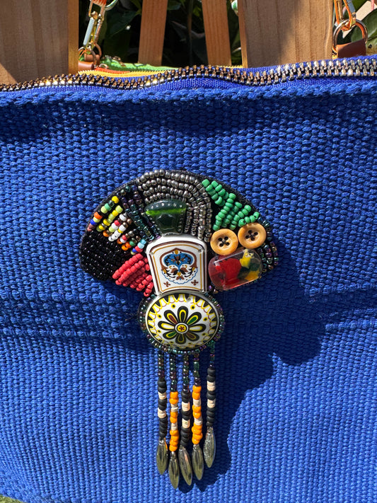 Sac bohème bleu