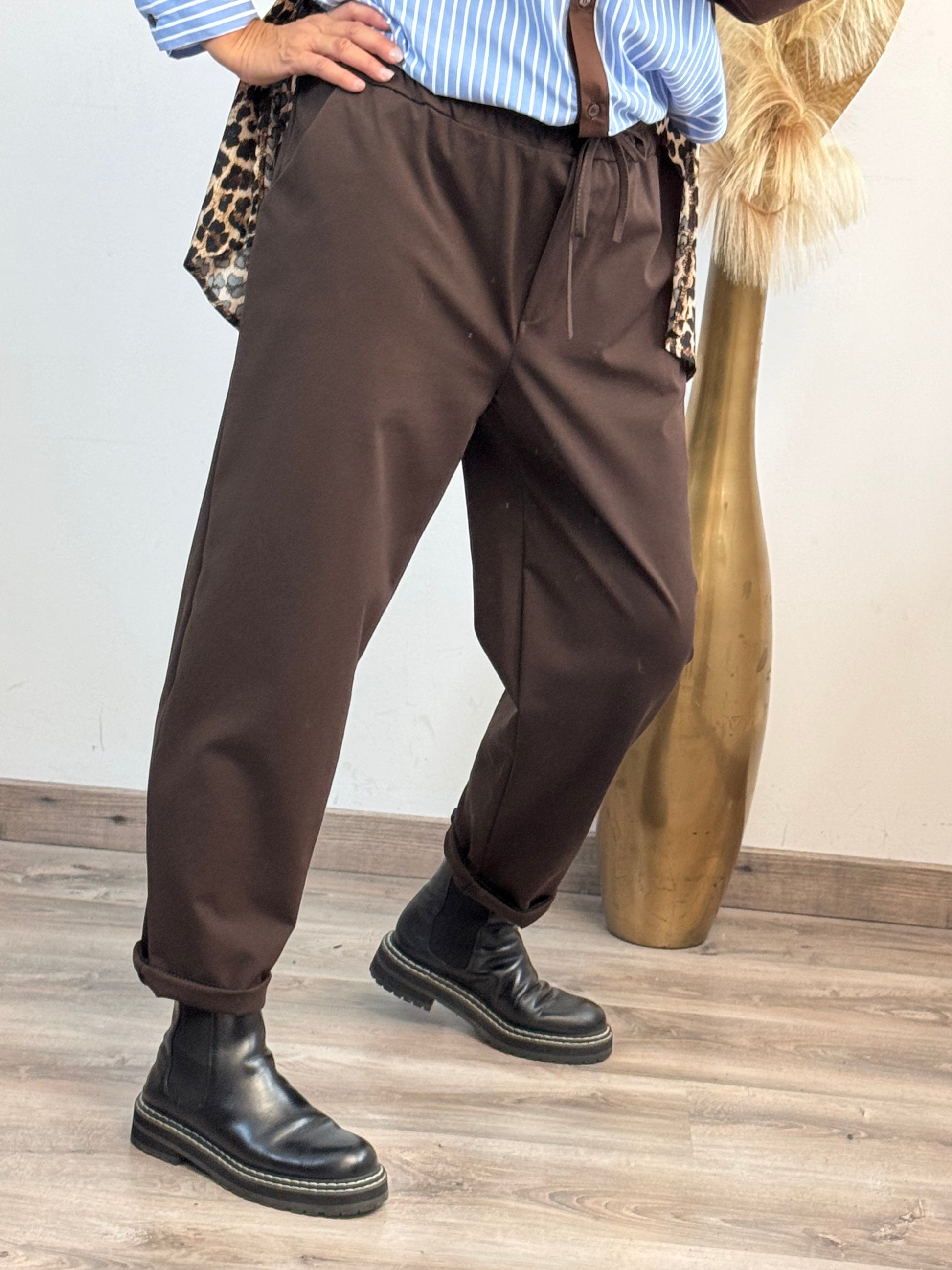 Pantalon Sacha marron TU 42/50
