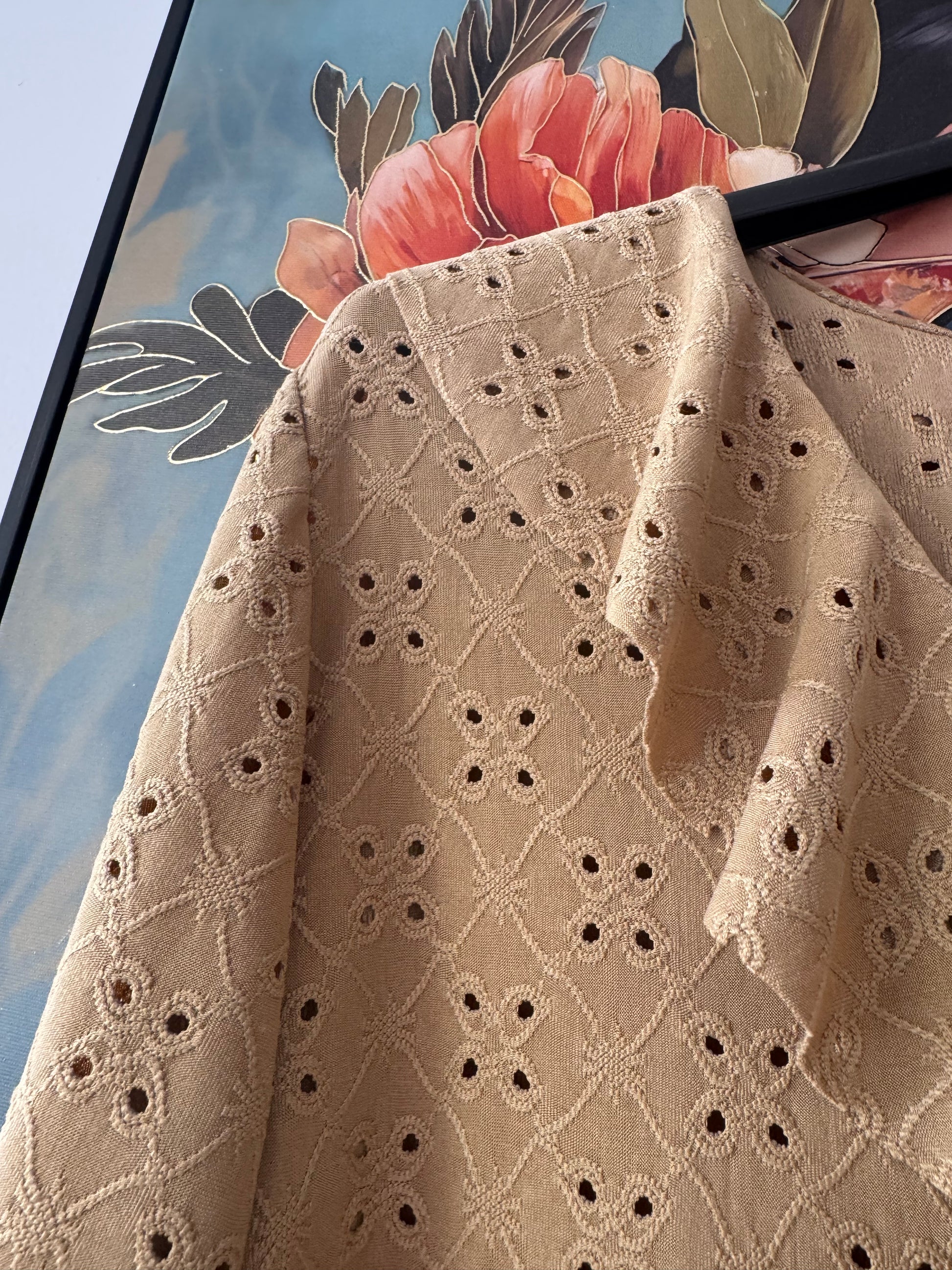 Blouse broderie anglaise moka