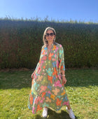 Robe kaki Floral multicolore