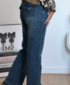 Jean flare denim bleu