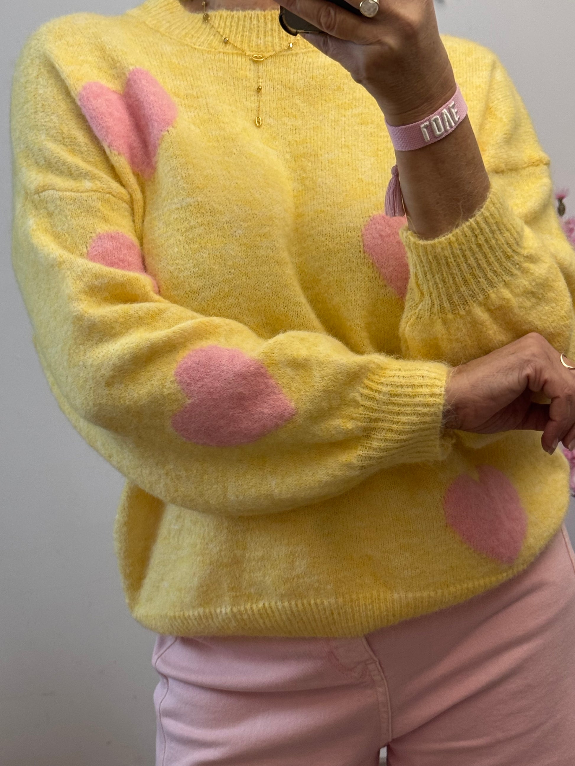 Pull love jaune 🩷TU 36/44