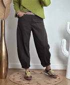 Pantalon balloon marron