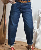 Jean barrel bleu denim