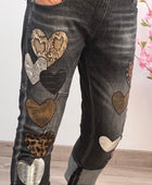 Jeans noir cœur 🤎 taillé