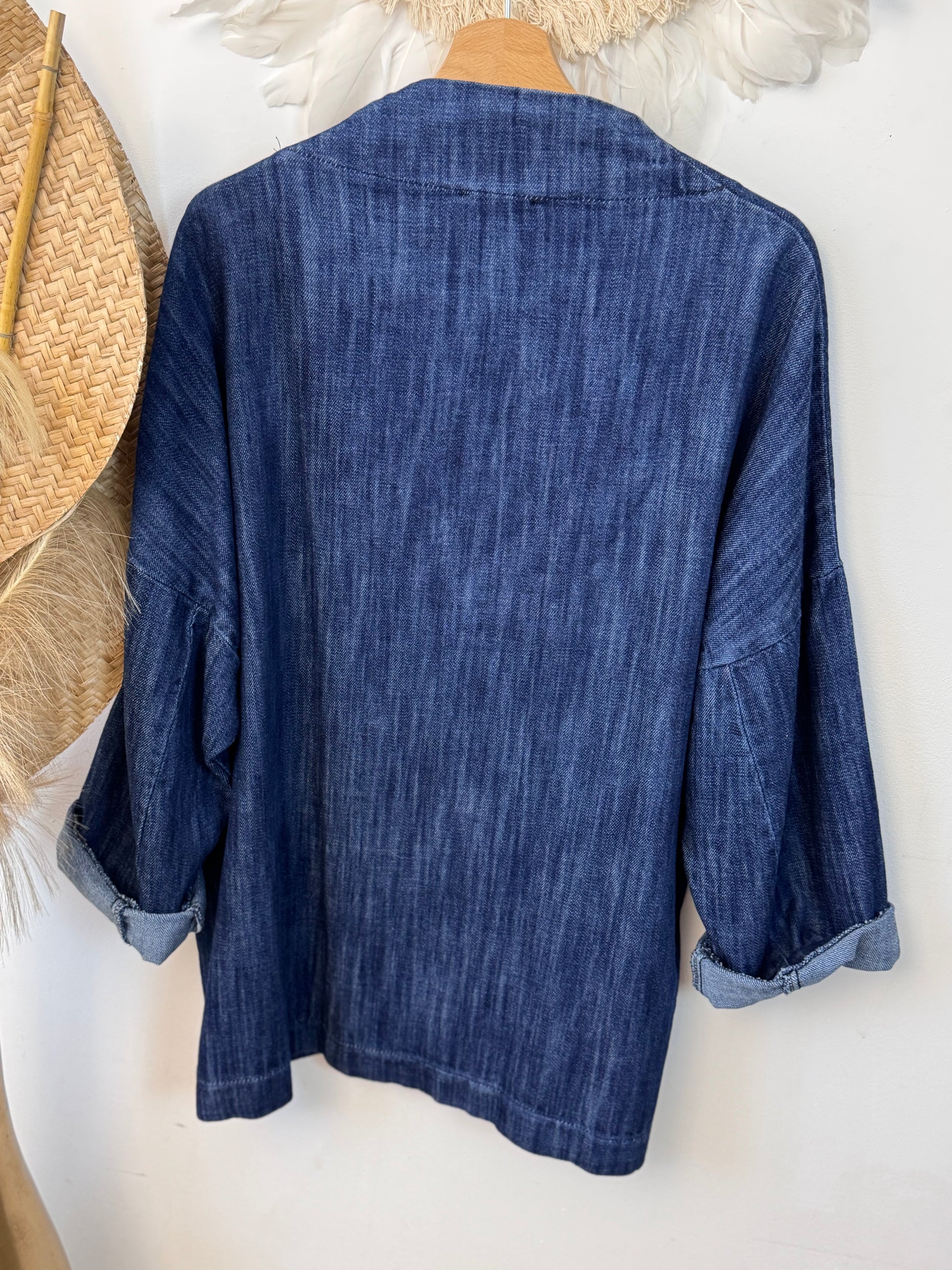 Veste blazer jean oversize