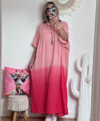 Robe tie and dye pêche/rose