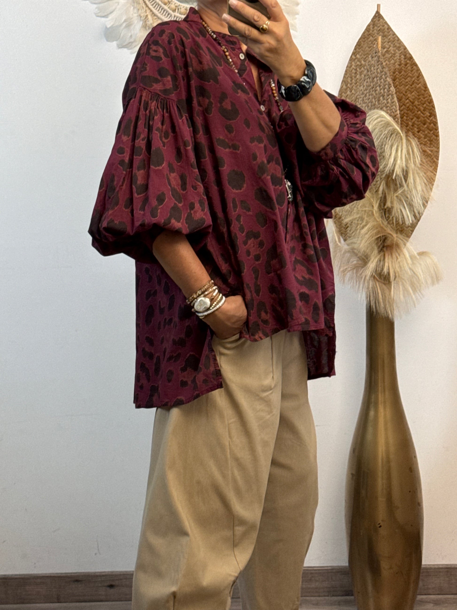 Blouse Rosalie lie de vin