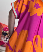 Robe floral fuchsia/orange TU 40/48