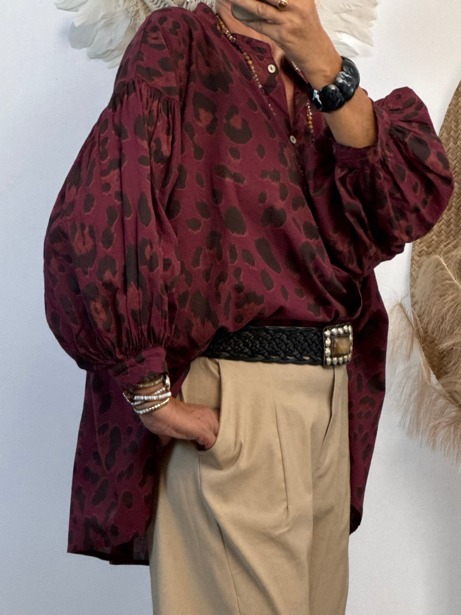 Blouse Rosalie lie de vin