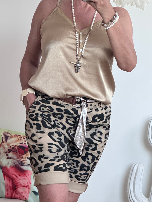 Bermuda ou short Léo camel TU 40/48