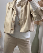 Veste Louise suédine beige