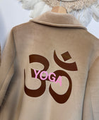 Manteau velours yoga beige