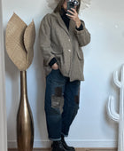 Veste moumoute taupe