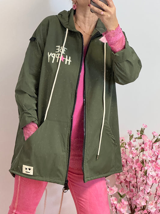 Veste coupe vent Be Happy kaki