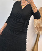 Top chic noir brillant