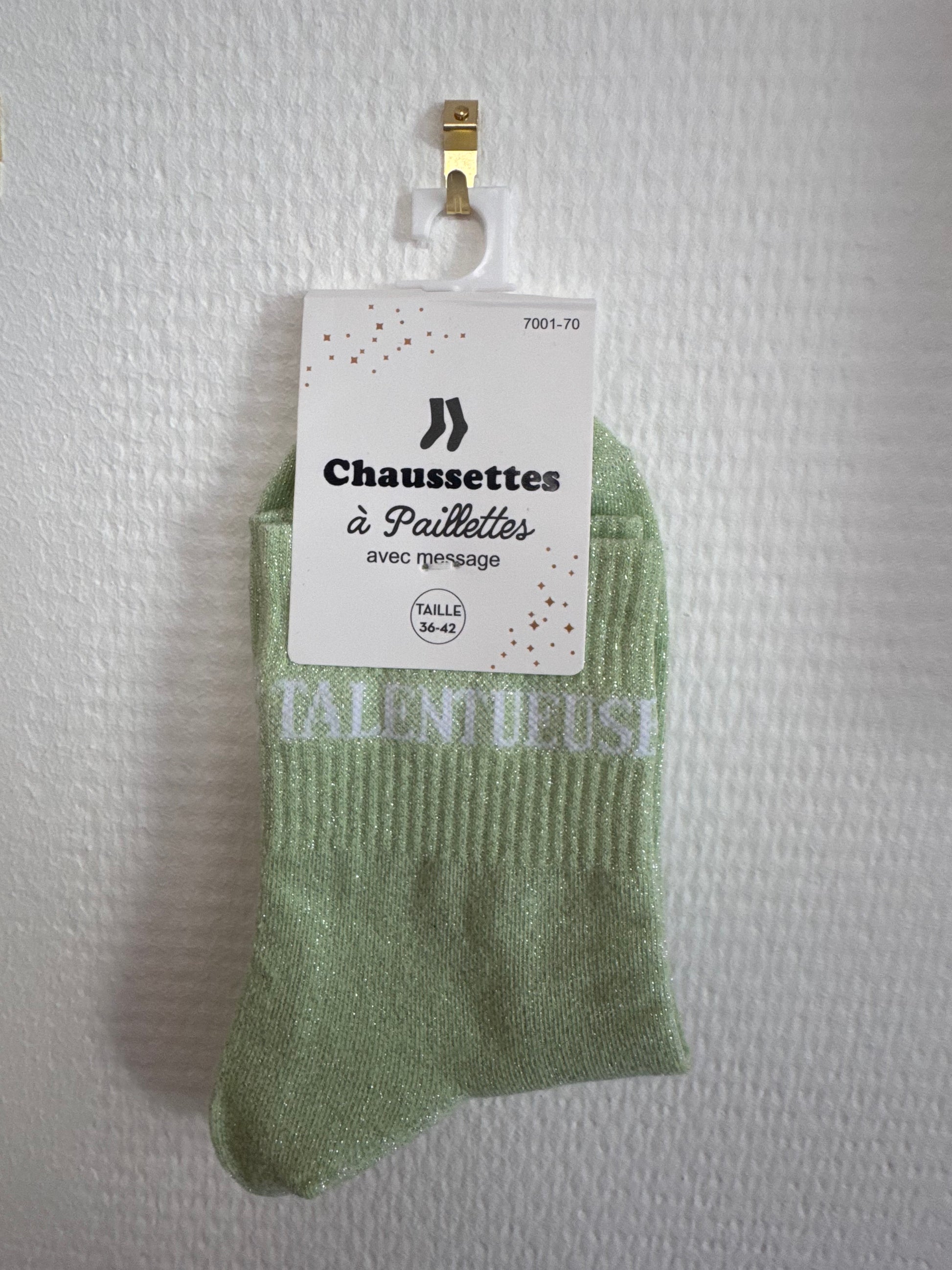 Chaussettes pailletées talentueuse