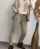 Pantalon velours beige