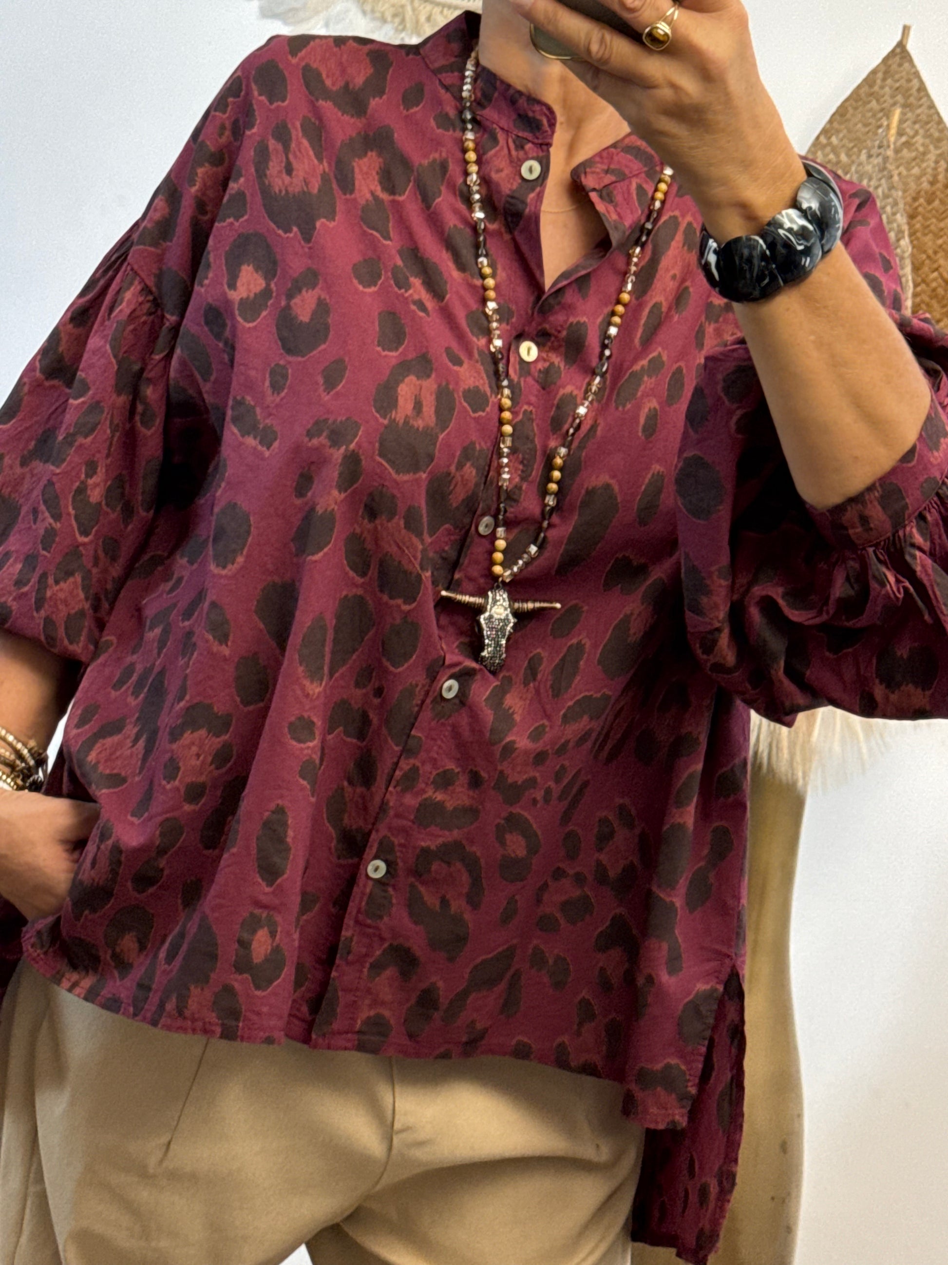 Blouse Rosalie lie de vin