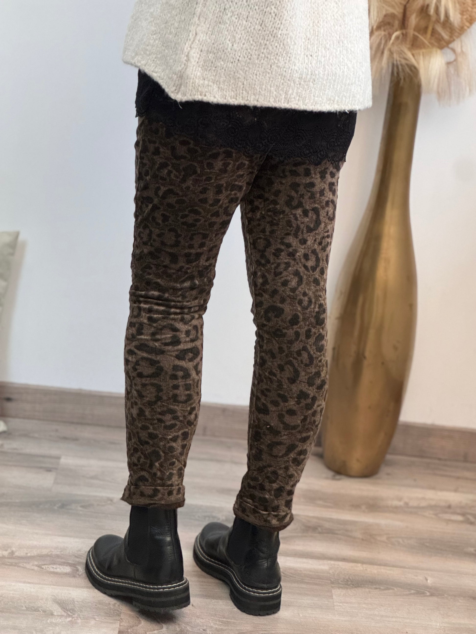 Pantalon velours Léo marron TU 40/46