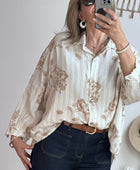 Chemise Jade floral beige