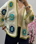 Gilet bohème fleurs TU 42/48