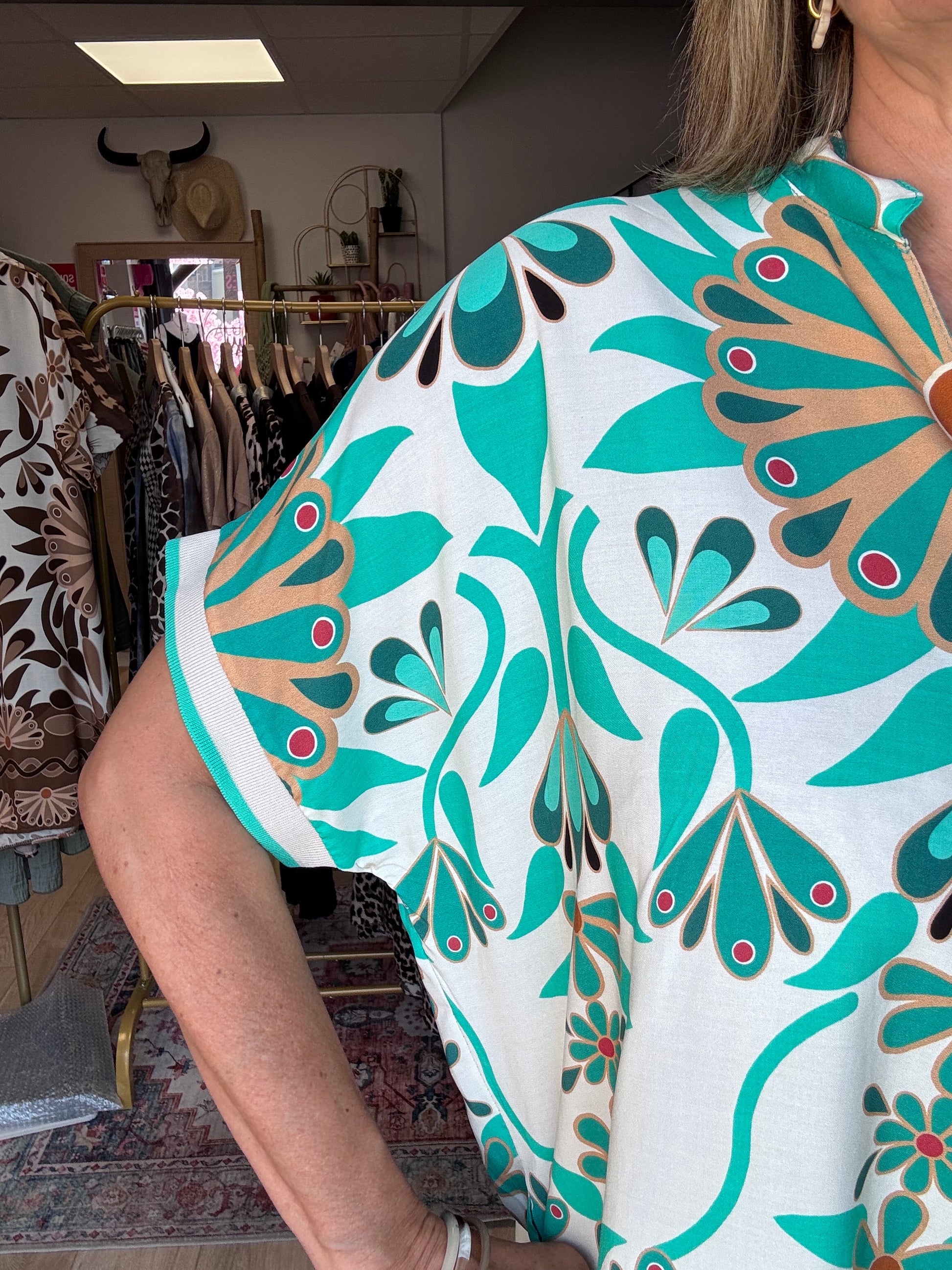 Robe Emma version longue turquoise TU 40/48